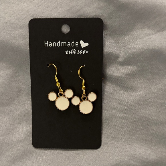 Jewelry - Handmade Gold and Cream Earrings